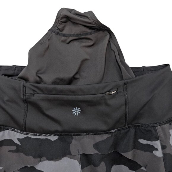 Athleta Running Free Shorts Womens Black Grey Camouflage Lined Athletic Size XS - Picture 3 of 11